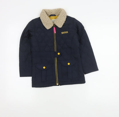 Regatta Girls Blue Quilted Jacket 6 Years