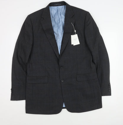 Mens UK Size 42 Charles Tyrwhitt Regular Black Suit Jacket