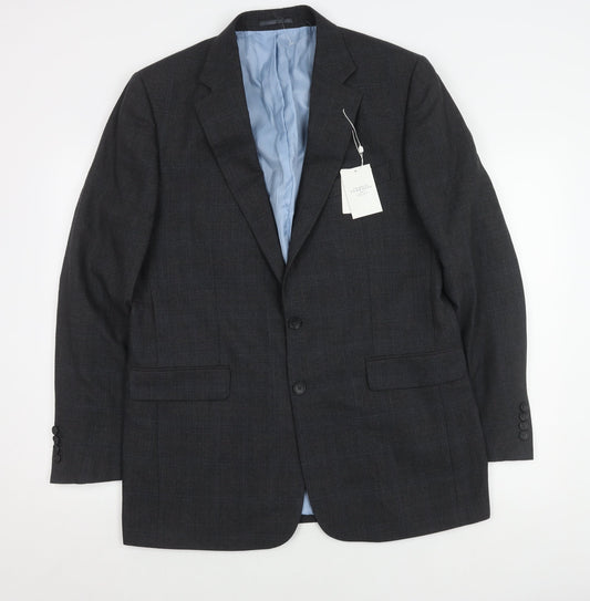 Mens UK Size 42 Charles Tyrwhitt Regular Black Suit Jacket