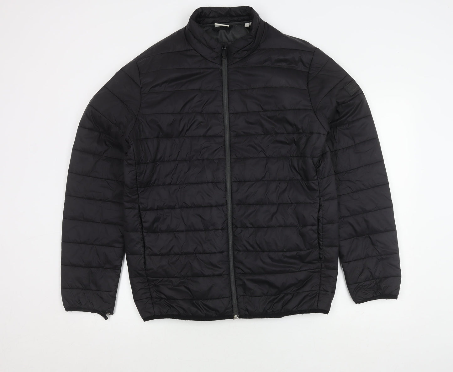 Mens UK Size L JACK & JONES Black Puffer Jacket