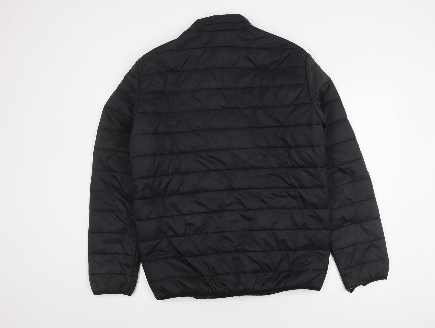 Mens UK Size L JACK & JONES Black Puffer Jacket