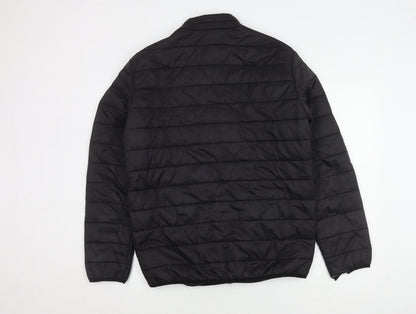 Mens UK Size L JACK & JONES Black Puffer Jacket
