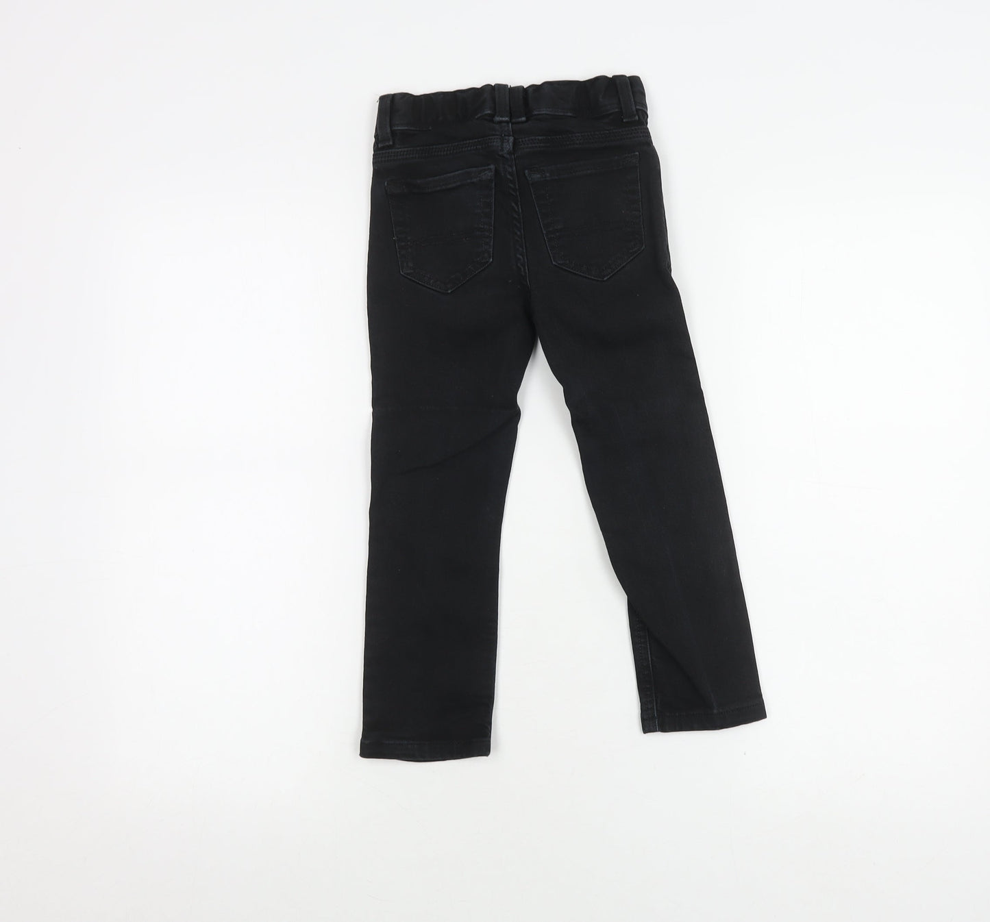 Tommy Hilfiger Boys Black Skinny Jeans, Size 5, Adjustable Waist