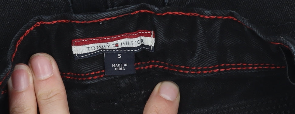 Tommy Hilfiger Boys Black Skinny Jeans, Size 5, Adjustable Waist