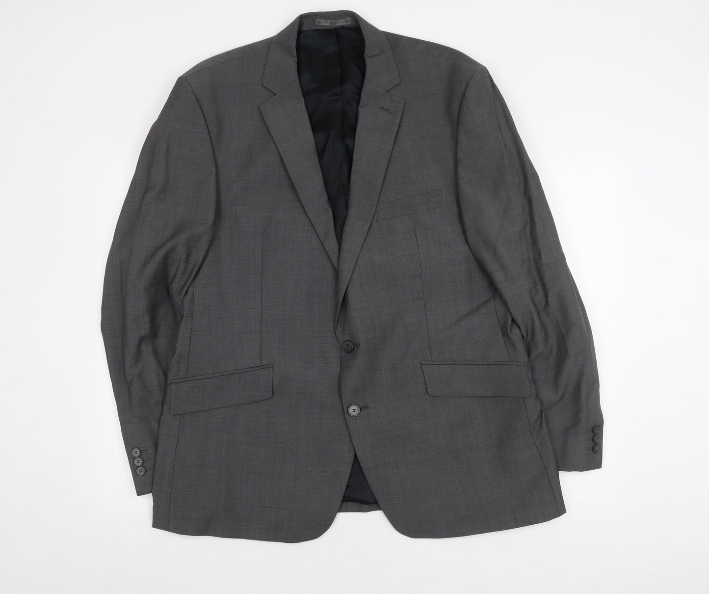 Mens UK Size 46 Jeff Banks Regular Grey Suit Jacket