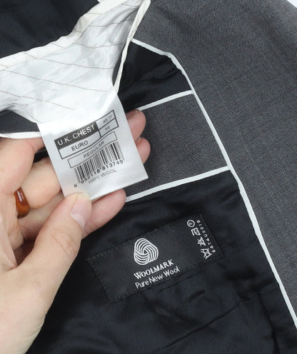 Mens UK Size 46 Jeff Banks Regular Grey Suit Jacket