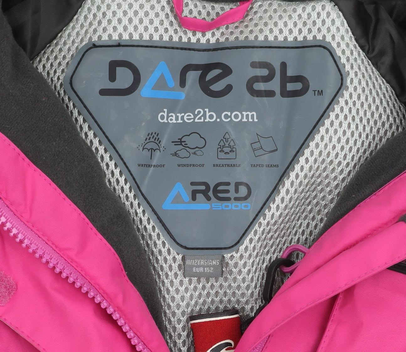 Dare 2b Girls Pink Ski Jacket 11-12 Years Waterproof