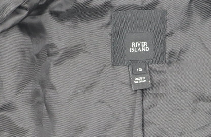 River Island Women's Black Blazer Size 10 Regular Fit
