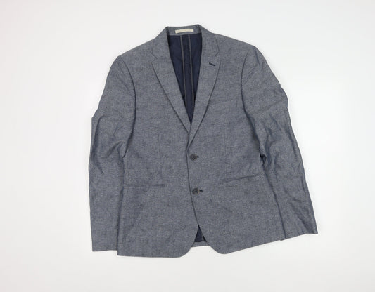 Mens UK Size 38 Marks and Spencer Regular Blue Suit Jacket