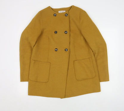 Womens UK Size 10 Marks and Spencer Yellow Pea Coat