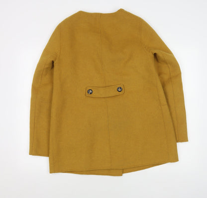 Womens UK Size 10 Marks and Spencer Yellow Pea Coat