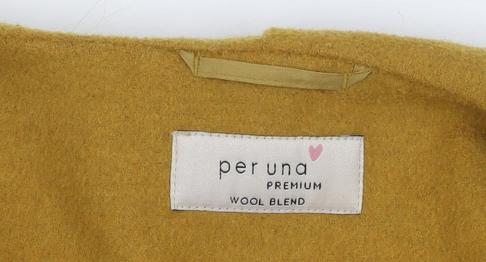 Womens UK Size 10 Marks and Spencer Yellow Pea Coat