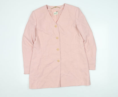 Viyella Women's Pink Mid-Length Blazer Size 14