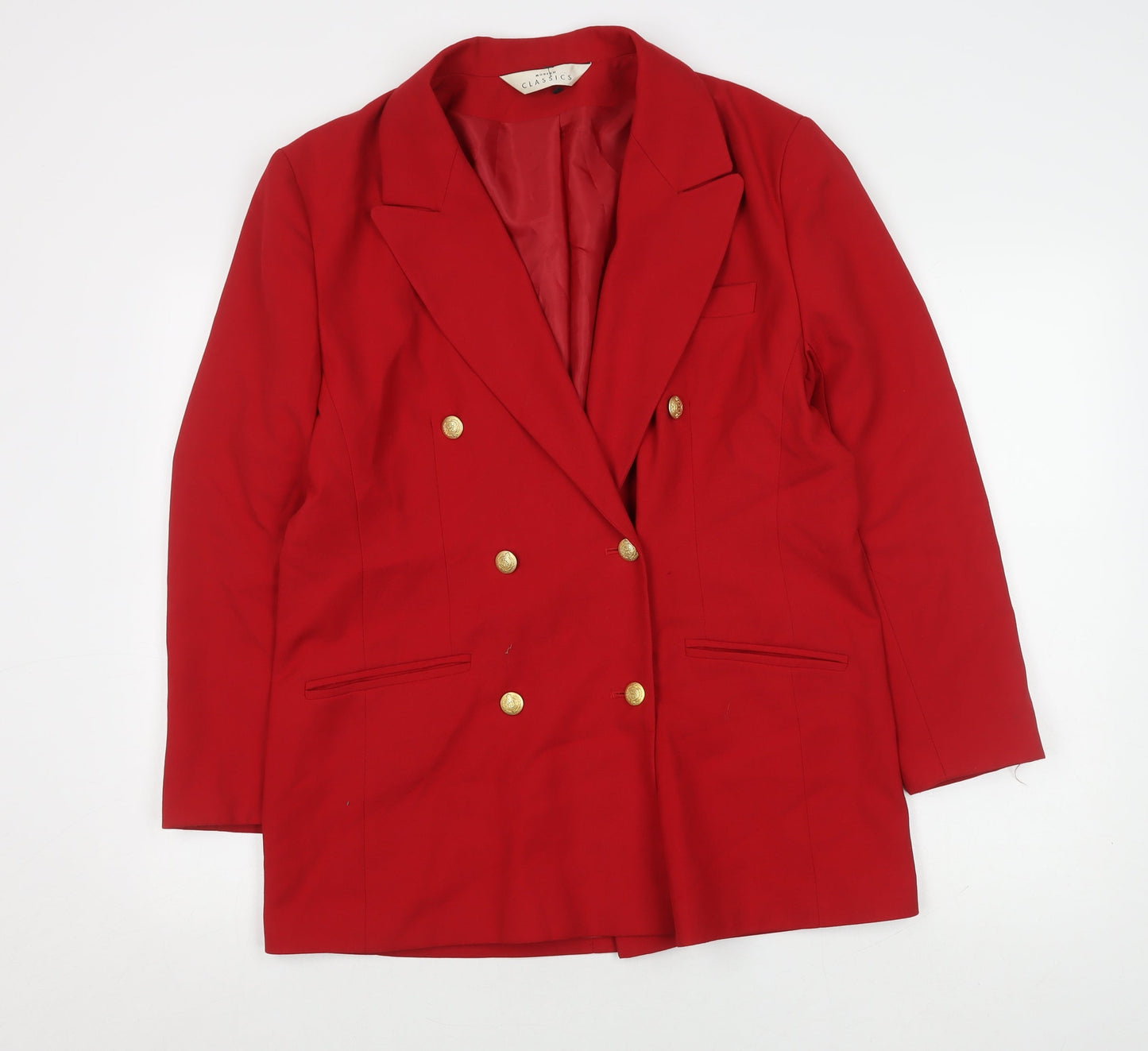 Womens UK Size 14 Modern Classics Regular Red Suit Jacket