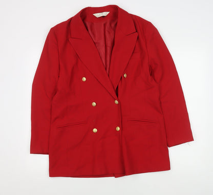 Womens UK Size 14 Modern Classics Regular Red Suit Jacket