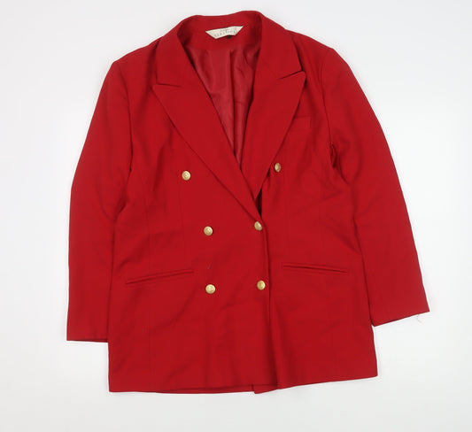 Womens UK Size 14 Modern Classics Regular Red Suit Jacket