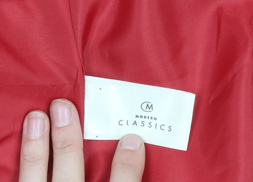 Womens UK Size 14 Modern Classics Regular Red Suit Jacket