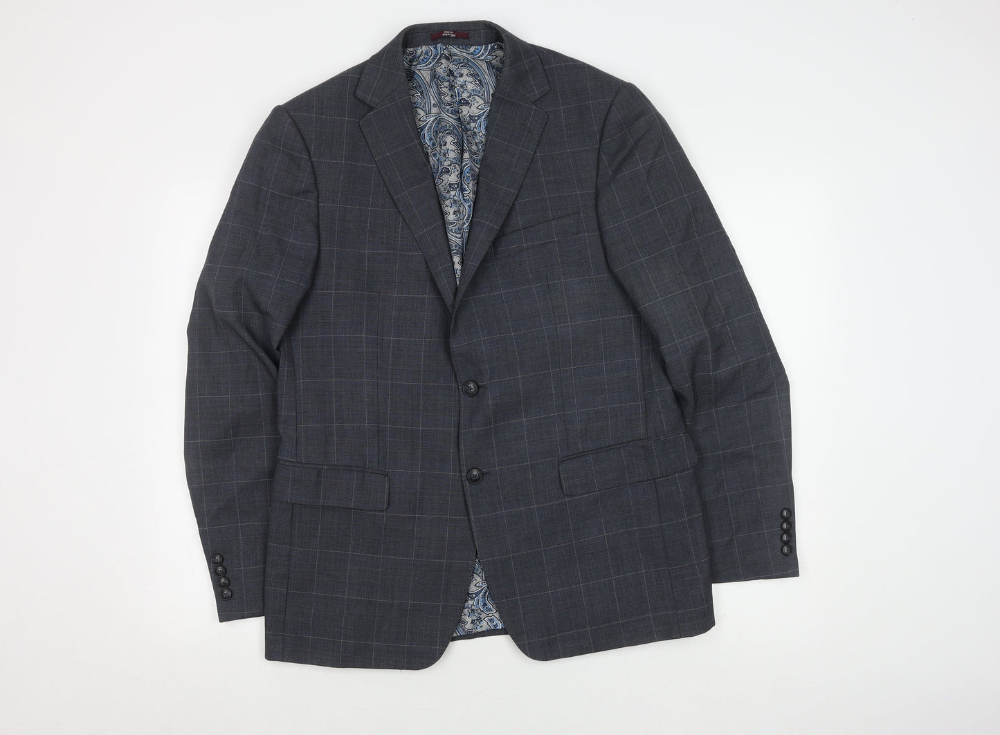 Mens UK Size 40 Marks and Spencer Regular Blue Suit Jacket