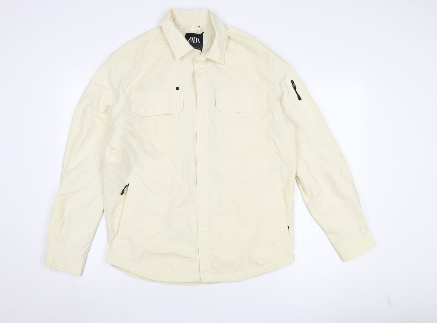 Zara Men's White Basic Jacket M