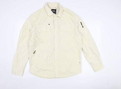 Zara Men's White Basic Jacket M