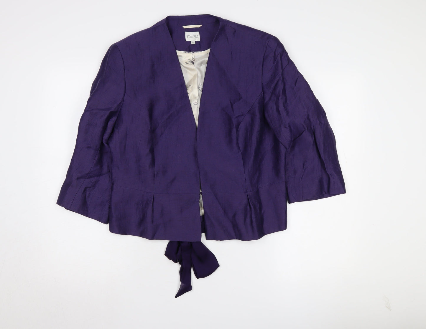 Kaliko Women’s Purple Linen Suit Jacket, Size 8