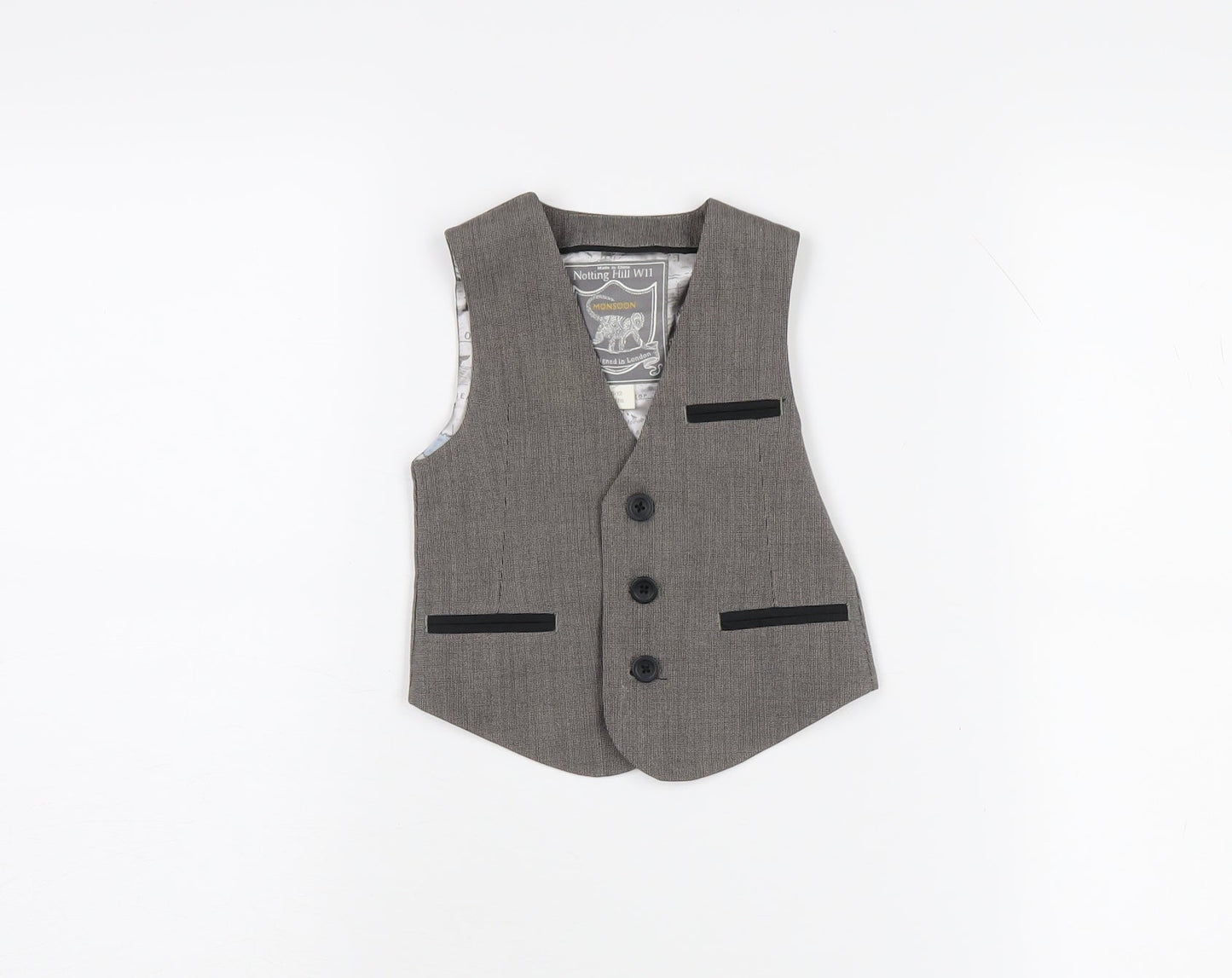 Monsoon Boys Grey Vest Sleeveless 4-5 Years Uniform