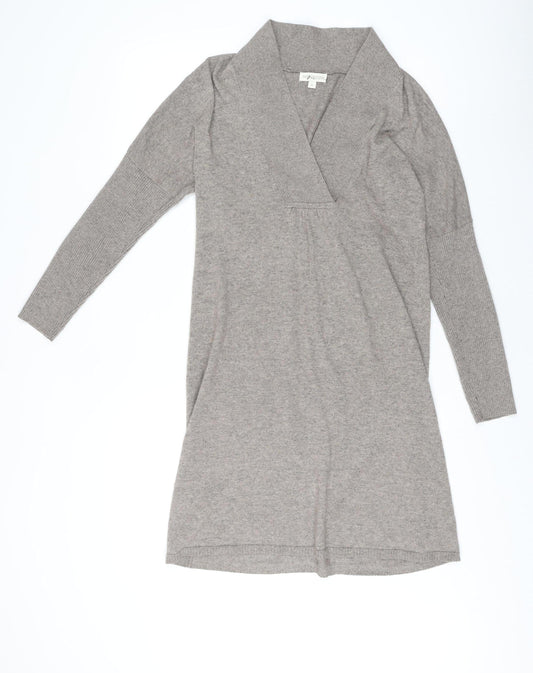 Monsoon Grey Jumper Dress Medium Women's Casual Knit