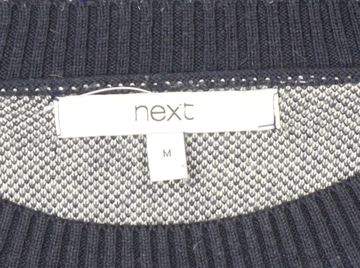 Next Men's Blue Geometric Pullover Jumper M