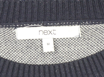 Next Men's Blue Geometric Pullover Jumper M