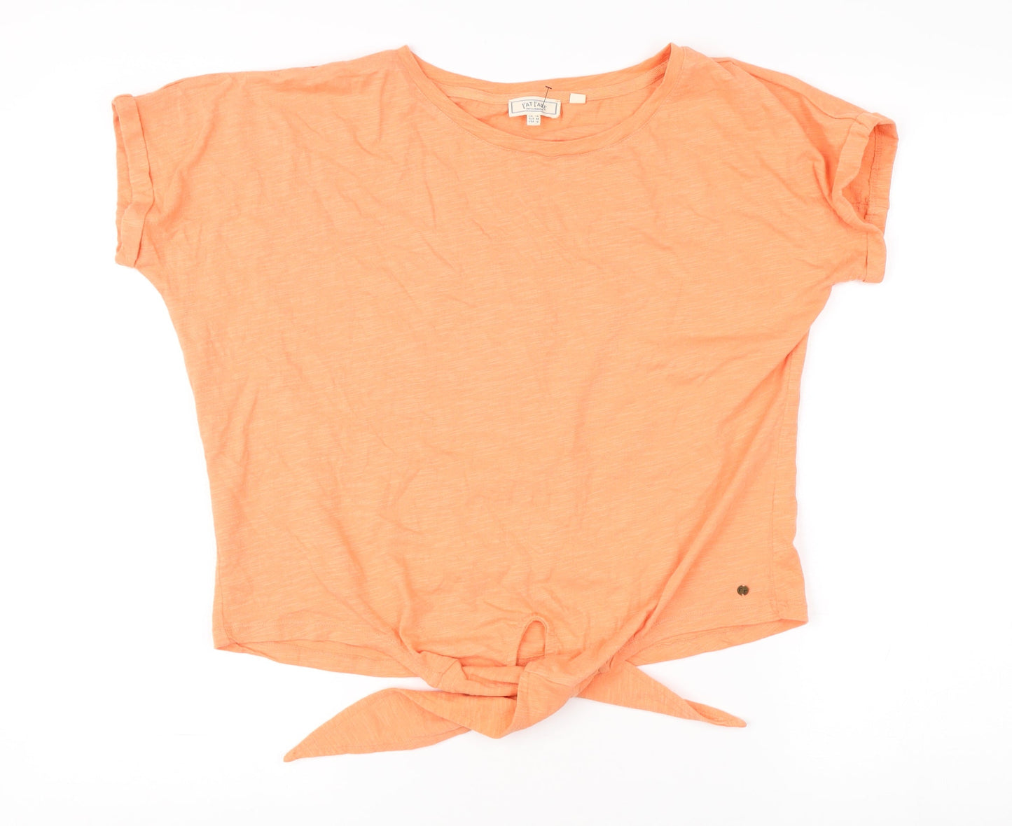 Womens UK Size 16 Fat Face Orange Basic T-Shirt