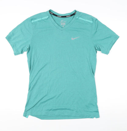 Mens UK Size S Nike Green Running & Jogging T-Shirt