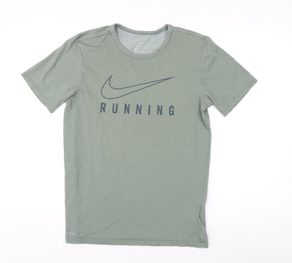 Nike Men's Green Running T-Shirt - Size S