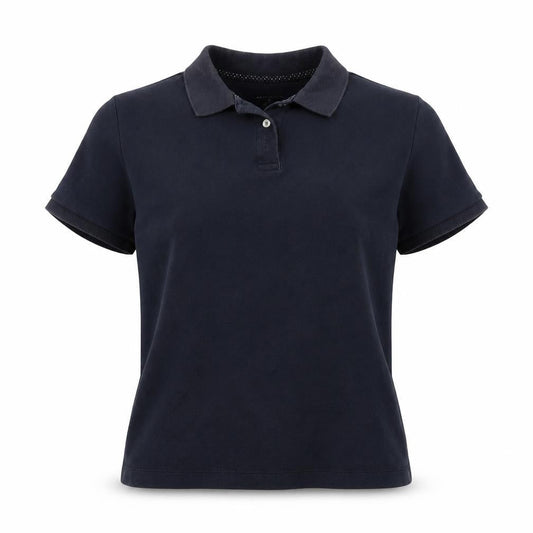 Womens UK Size M Lands' End Black  Polo