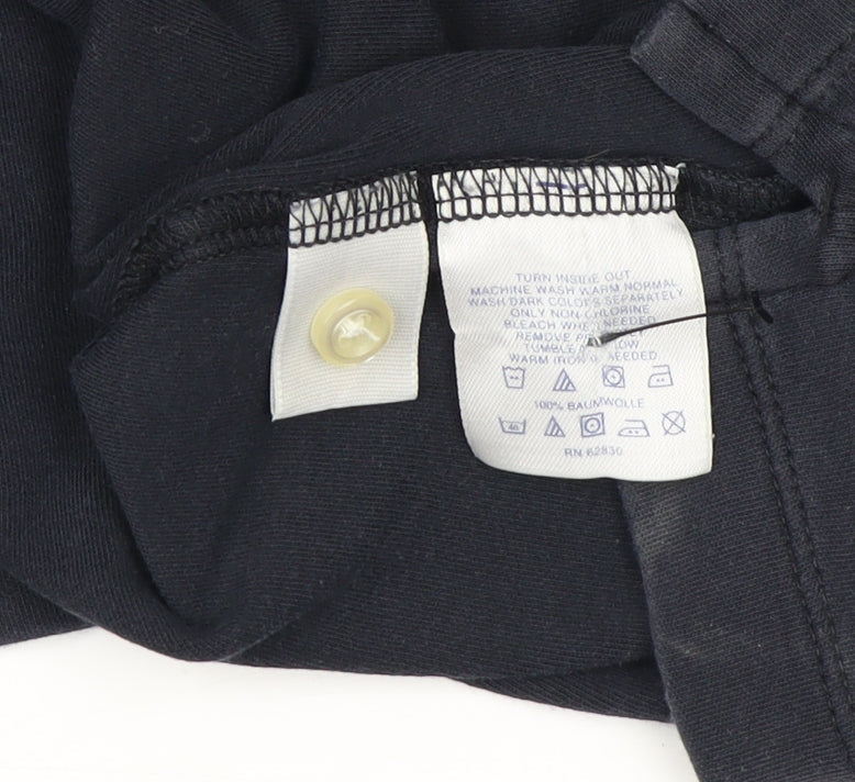 Lands' End Women's Black Polo, Size M, Casual Wear