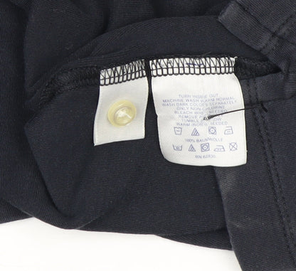 Lands' End Women's Black Polo, Size M, Casual Wear