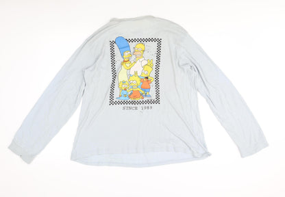 H&M Unisex Kids Blue Simpsons Long Sleeve T-Shirt 14 Years