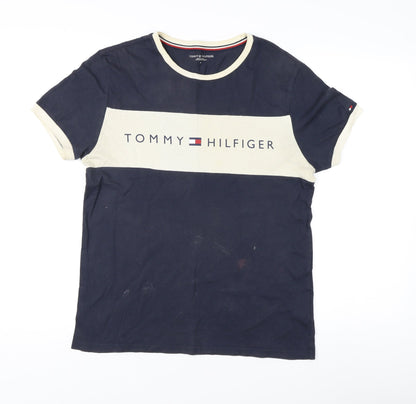 Tommy Hilfiger Men's Blue Beige S T-Shirt