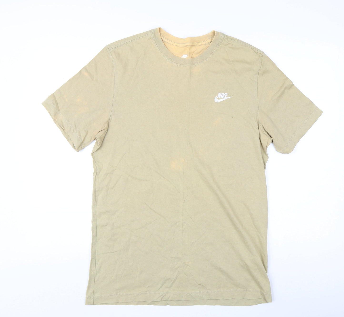 Nike Men's Beige Medium Crew Neck T-Shirt
