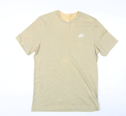 Nike Men's Beige Medium Crew Neck T-Shirt
