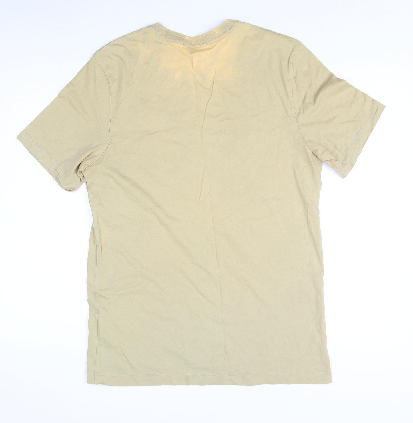 Nike Men's Beige Medium Crew Neck T-Shirt