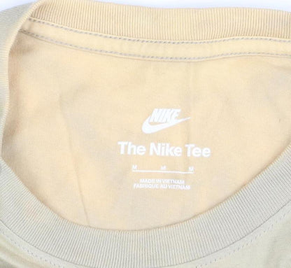Nike Men's Beige Medium Crew Neck T-Shirt
