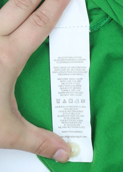 Penguin Green Men's Polo S Classic Fit Cotton