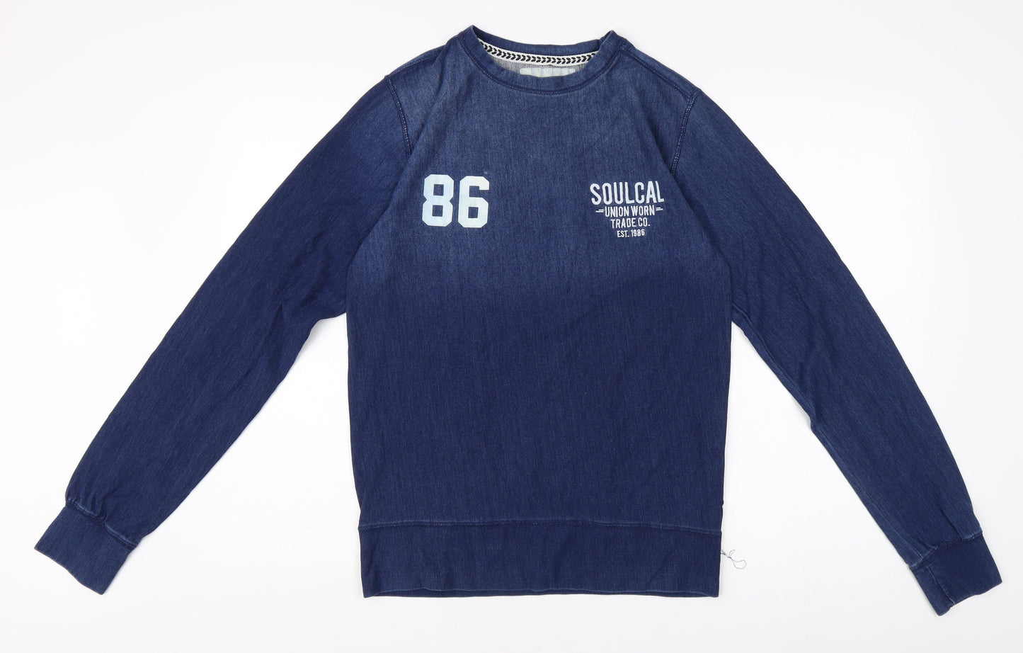 Mens UK Size S SoulCal Blue Pullover Sweatshirt