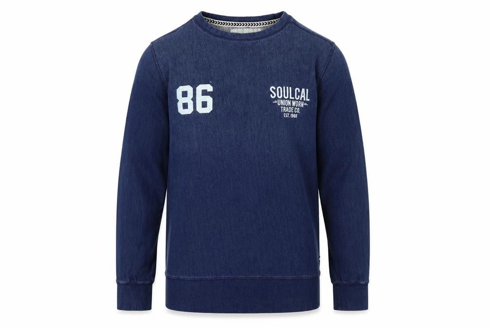 Mens UK Size S SoulCal Blue Pullover Sweatshirt
