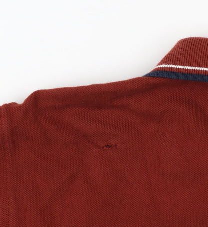 Lands' End Men's Red Polo Shirt Medium