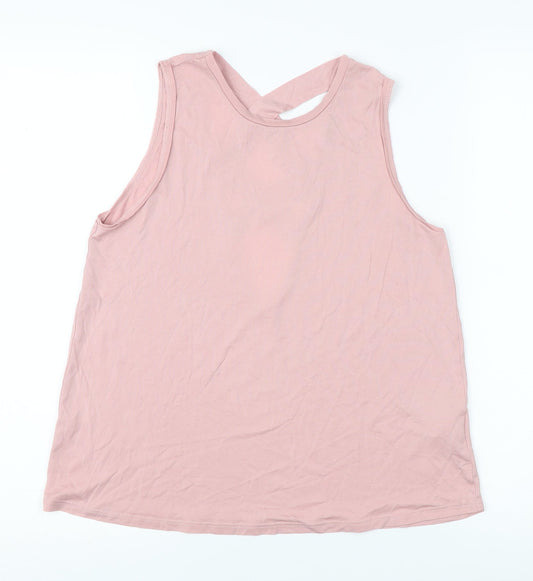Womens UK Size S Oysho Pink Basic Tank
