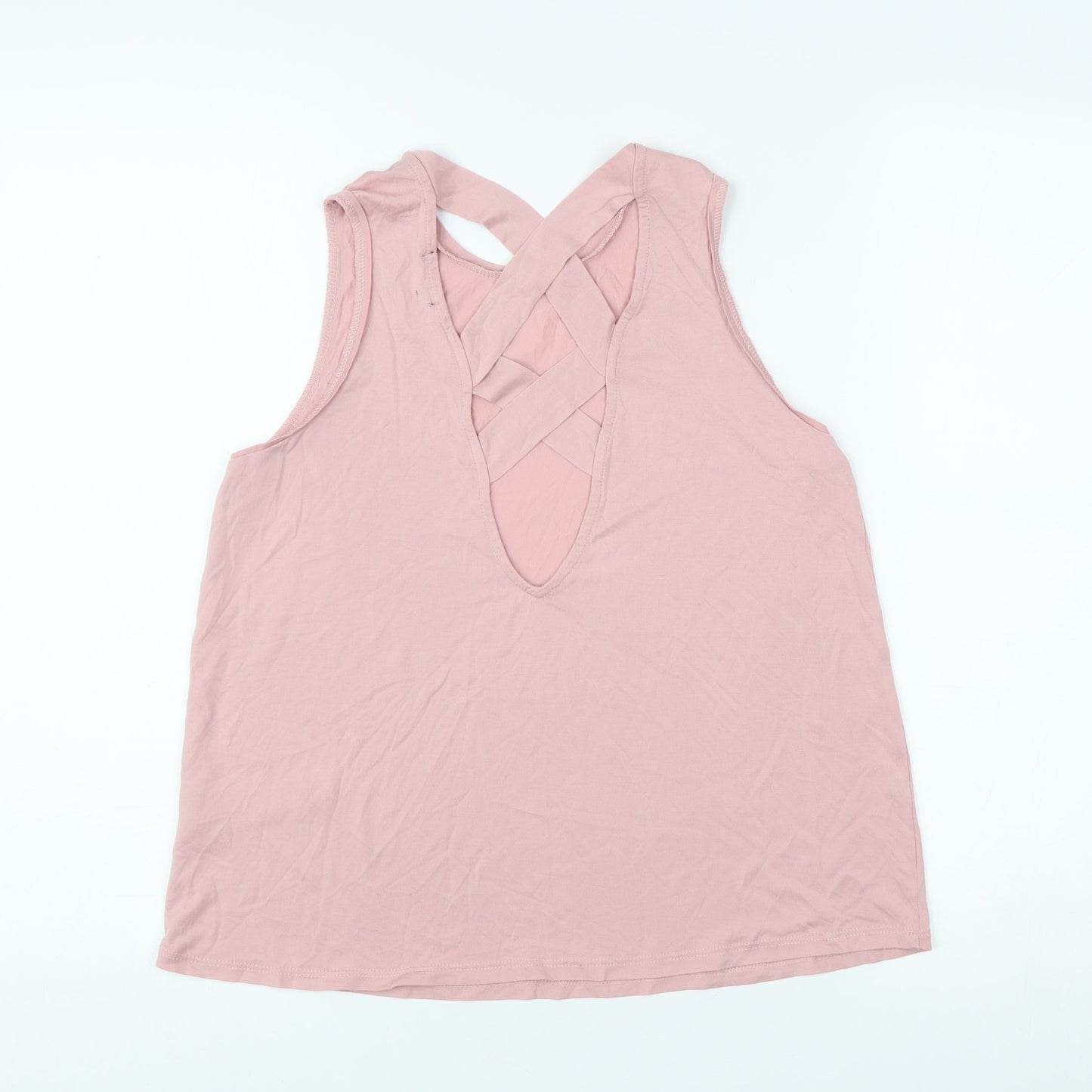 Womens UK Size S Oysho Pink Basic Tank