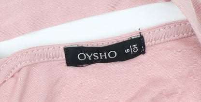 Womens UK Size S Oysho Pink Basic Tank