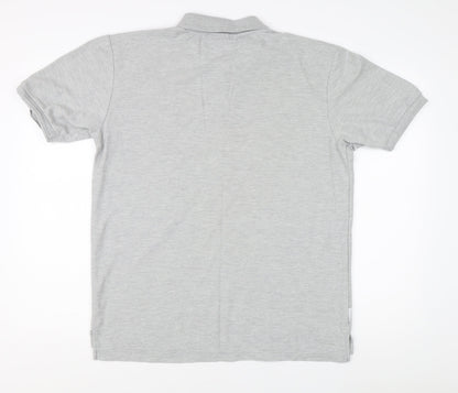 Slazenger Men's Grey Short Sleeve Polo Shirt L