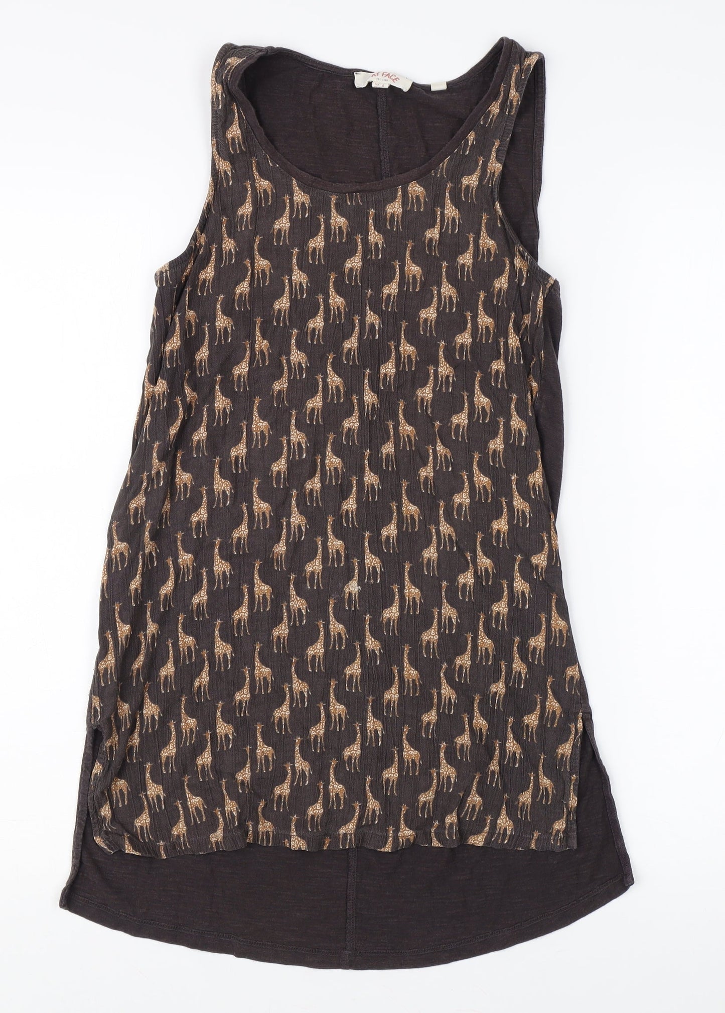 Womens UK Size 6 Fat Face Brown Basic Tank